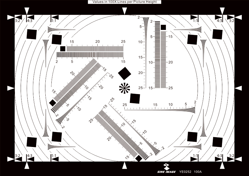 CIPA标准分辨率测试卡 YE0252