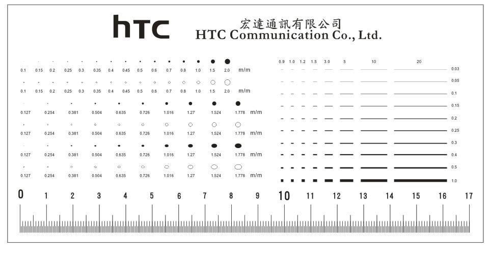 测量菲林点线规