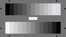<h2>HDTV Log. Gray Scale Test Chart, 13 steps, contrast 1:20